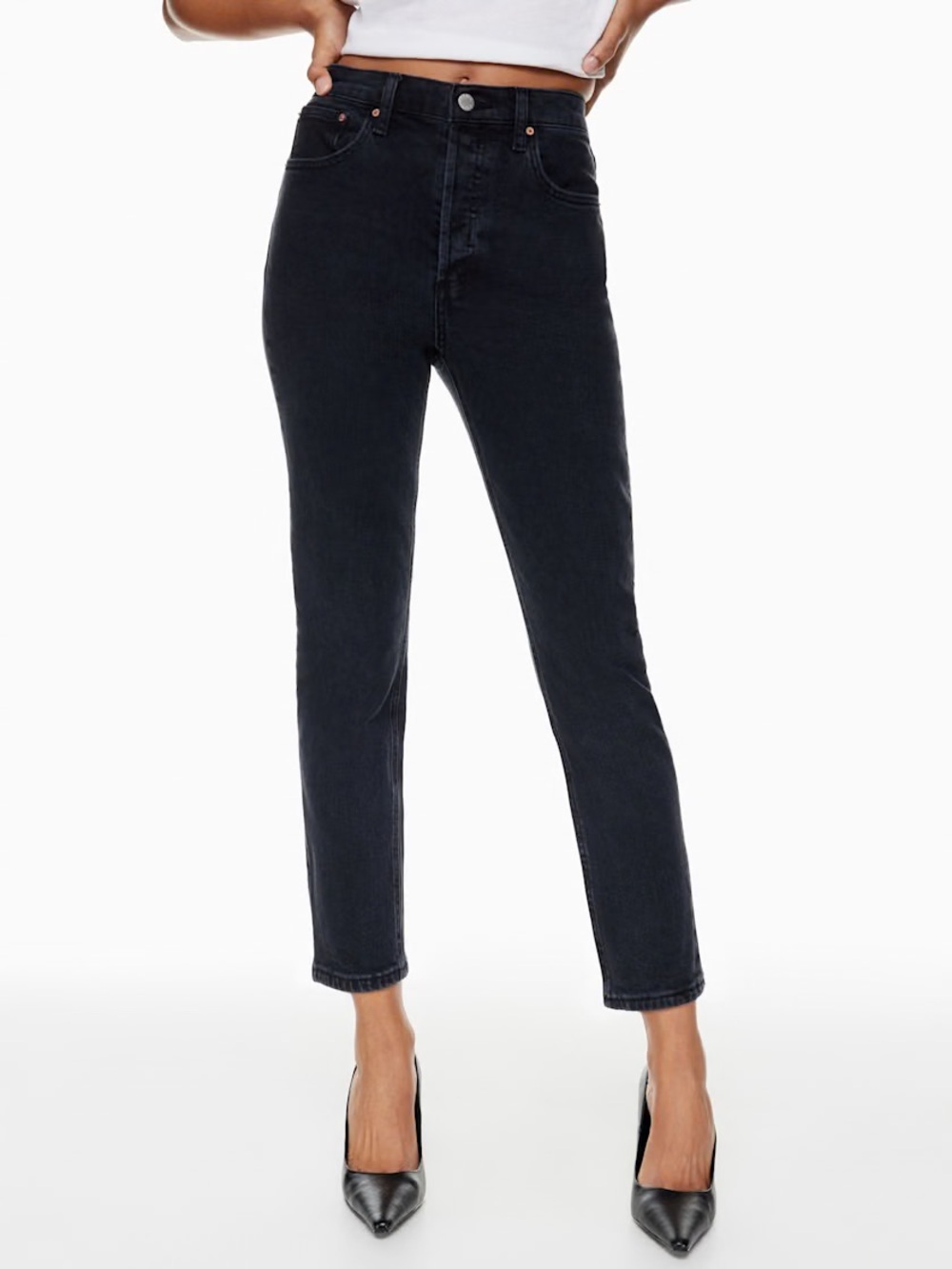 Aritzia Denim Forum the Yoko high rise slim 26L 26 organic cotton stretch jeans